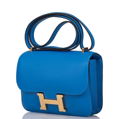 Hermès Constance 24 Evercolor Bleu Zanzibar 